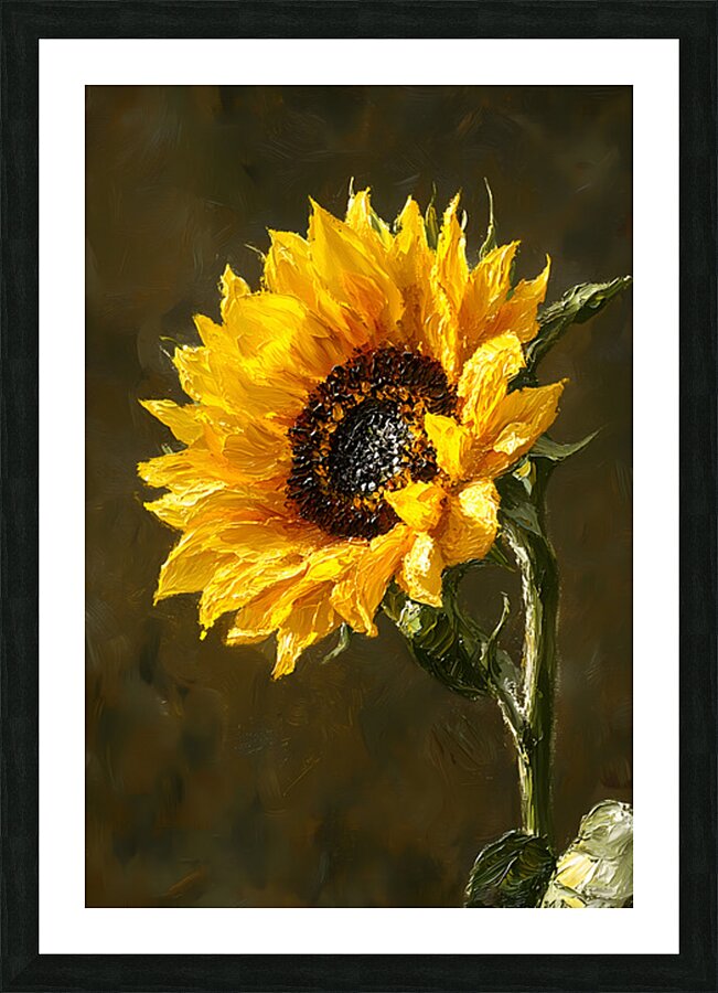 Grace Doree - Golden Grace - Sunflower Portrait Art Prints Picture Frame print