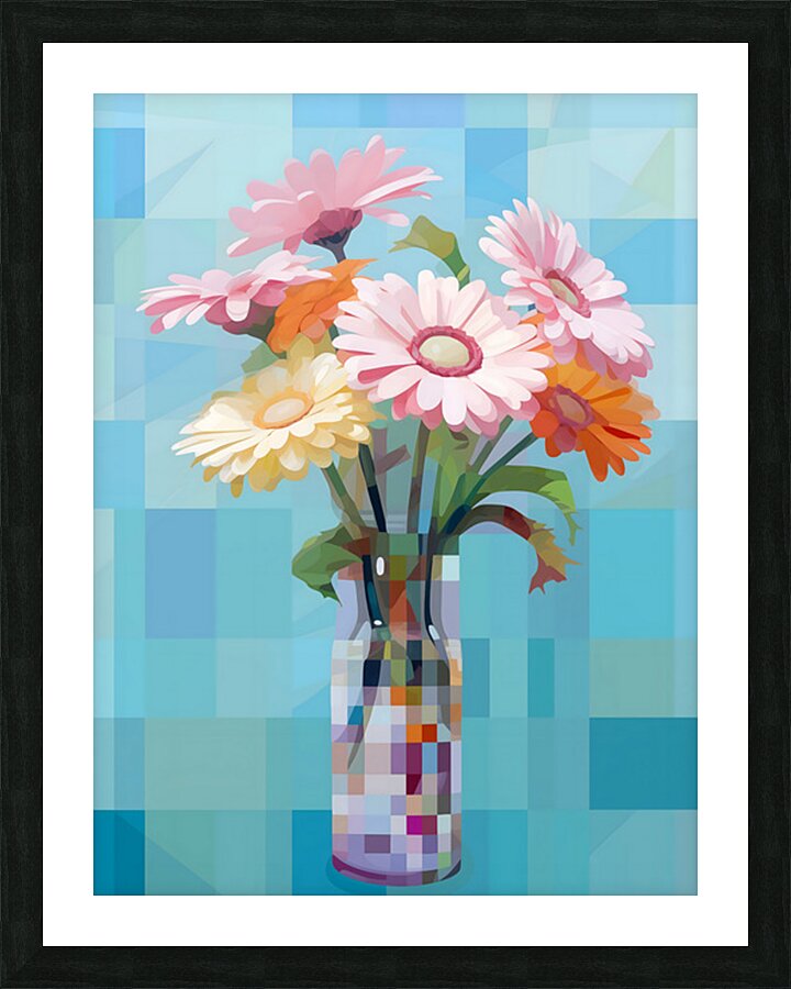 Verre De Lumiere - Glass Of Light - Glass Vase Floral Art Prints Picture Frame print