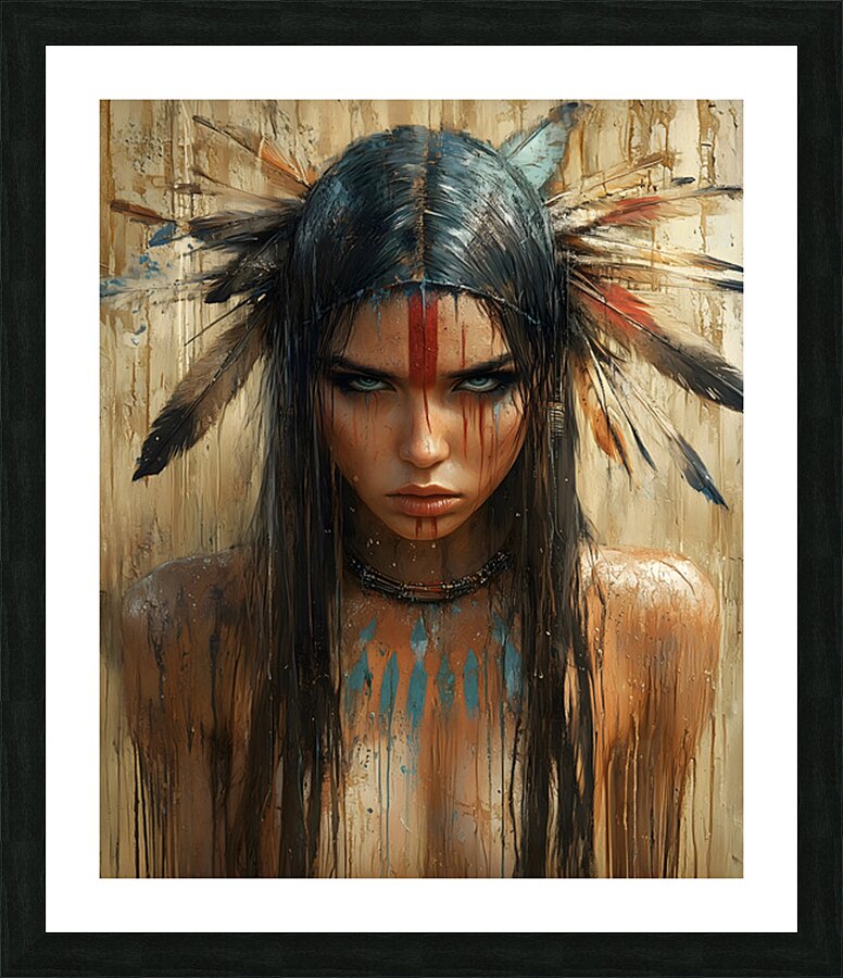 The Gaze Of Fire - Mythic Portrait Art Prints Picture Frame print