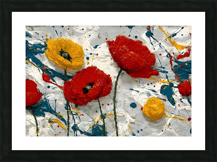 Fleurs En Mouvement - Flowers In Motion - Dynamic Floral Art Prints Picture Frame print