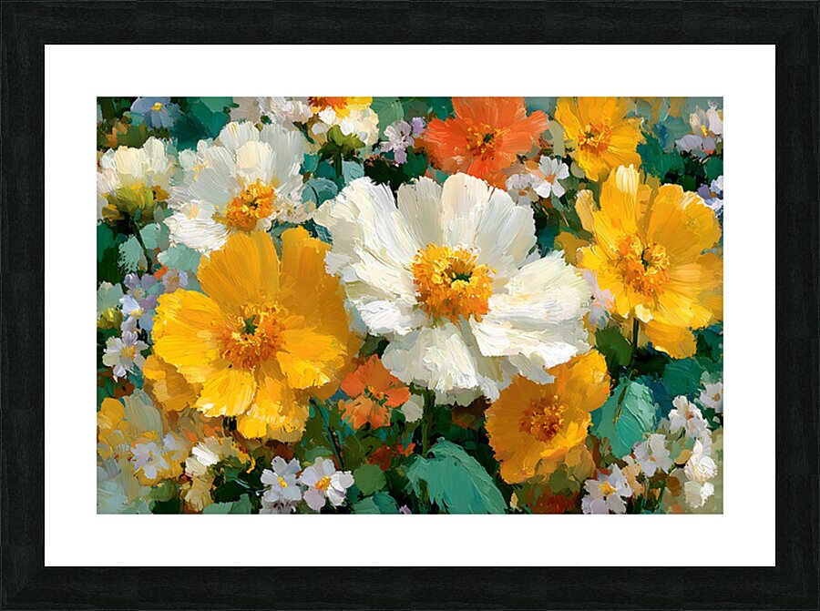 Fleurs Elegantes - Elegant Blooms - Classic Floral Art Prints Picture Frame print