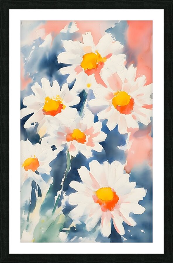Margherite Al Mattino - Daisies In The Morning - Italian Floral Art Prints Picture Frame print