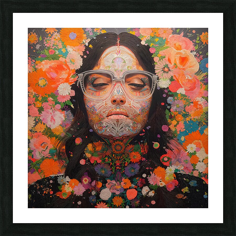 Pensamientos Florales - Floral Thoughts - Pop Surreal Floral Art Prints Picture Frame print