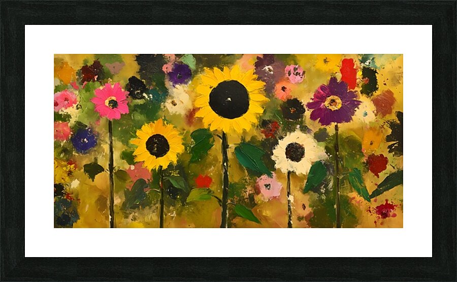 Fiori DEstate - Summer Flowers - Italian Floral Art Prints Picture Frame print