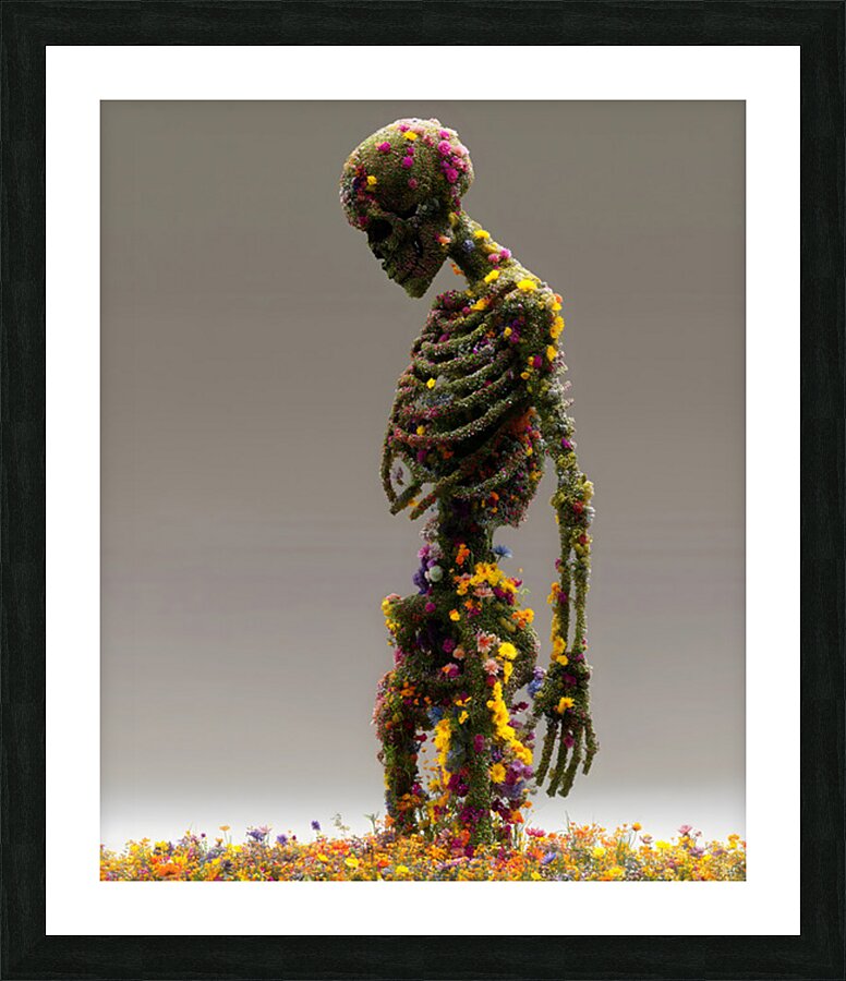 Decay In Bloom - Sculptural Botanical Art Prints Picture Frame print