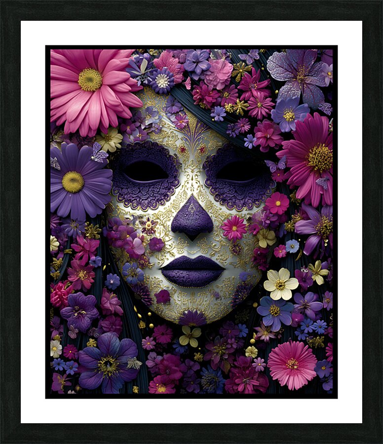 Silencio Floral - Floral Silence - Pop Surreal Floral Art Prints Picture Frame print