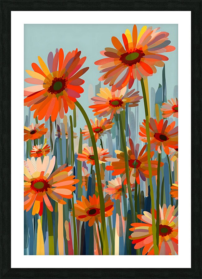 Champs De Lumiere - Fields Of Light - Modern Floral Art Prints Picture Frame print