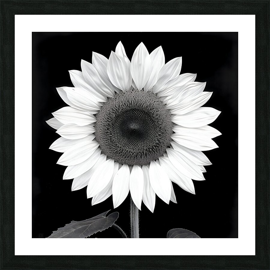 Sunflower Selfie 10 - Sunflower Portrait Art Prints Picture Frame print