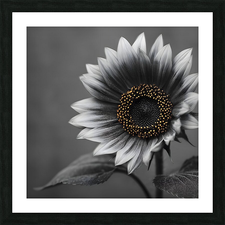 Sunflower Selfie 15 - Sunflower Portrait Art Prints Picture Frame print
