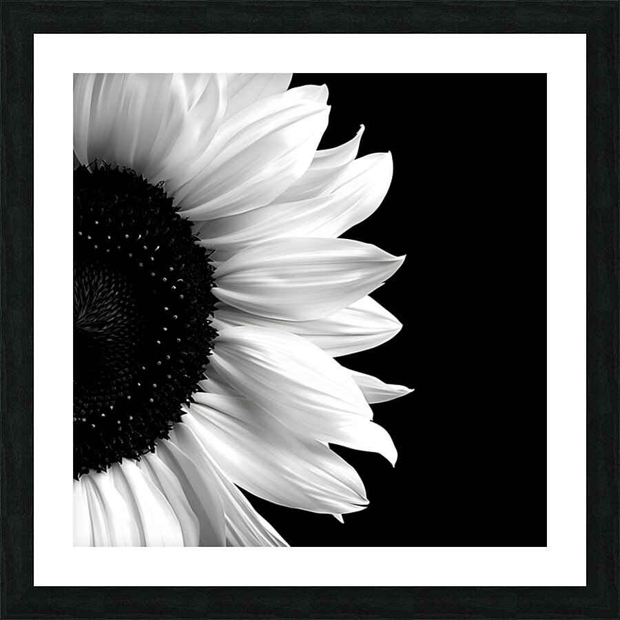 Sunflower Selfie 16 - Sunflower Portrait Art Prints Picture Frame print