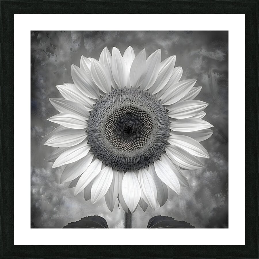 Sunflower Selfie 17 - Sunflower Portrait Art Prints Picture Frame print
