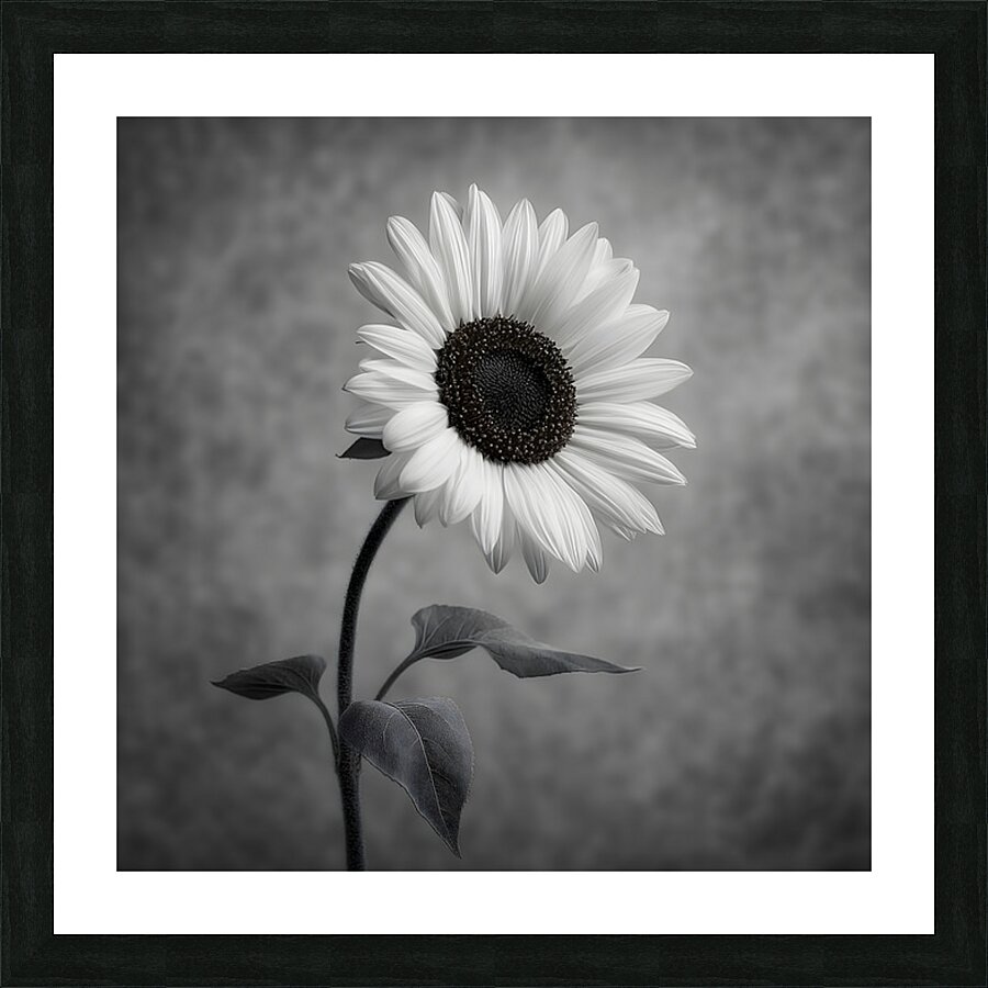 Sunflower Selfie 18 - Sunflower Portrait Art Prints Picture Frame print