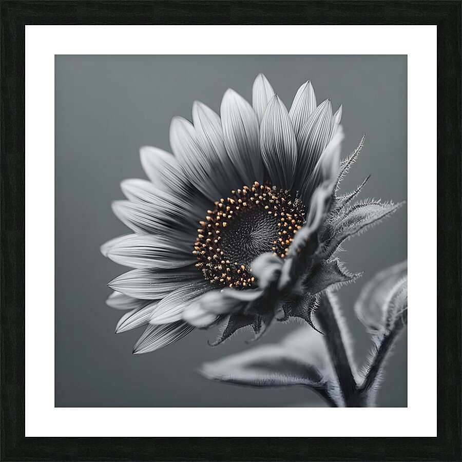 Sunflower Selfie 19 - Sunflower Portrait Art Prints Picture Frame print