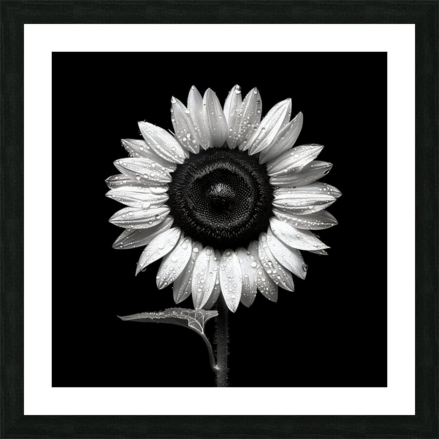 Sunflower Selfie 22 - Sunflower Portrait Art Prints Picture Frame print