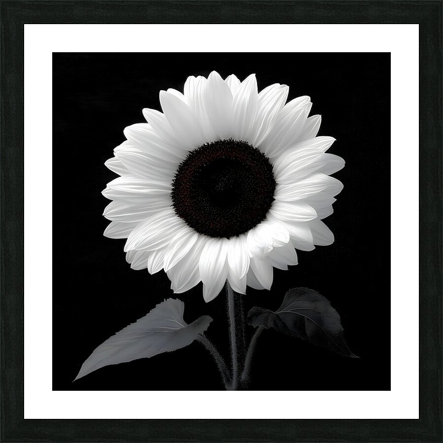 Sunflower Selfie 24 - Sunflower Portrait Art Prints Picture Frame print