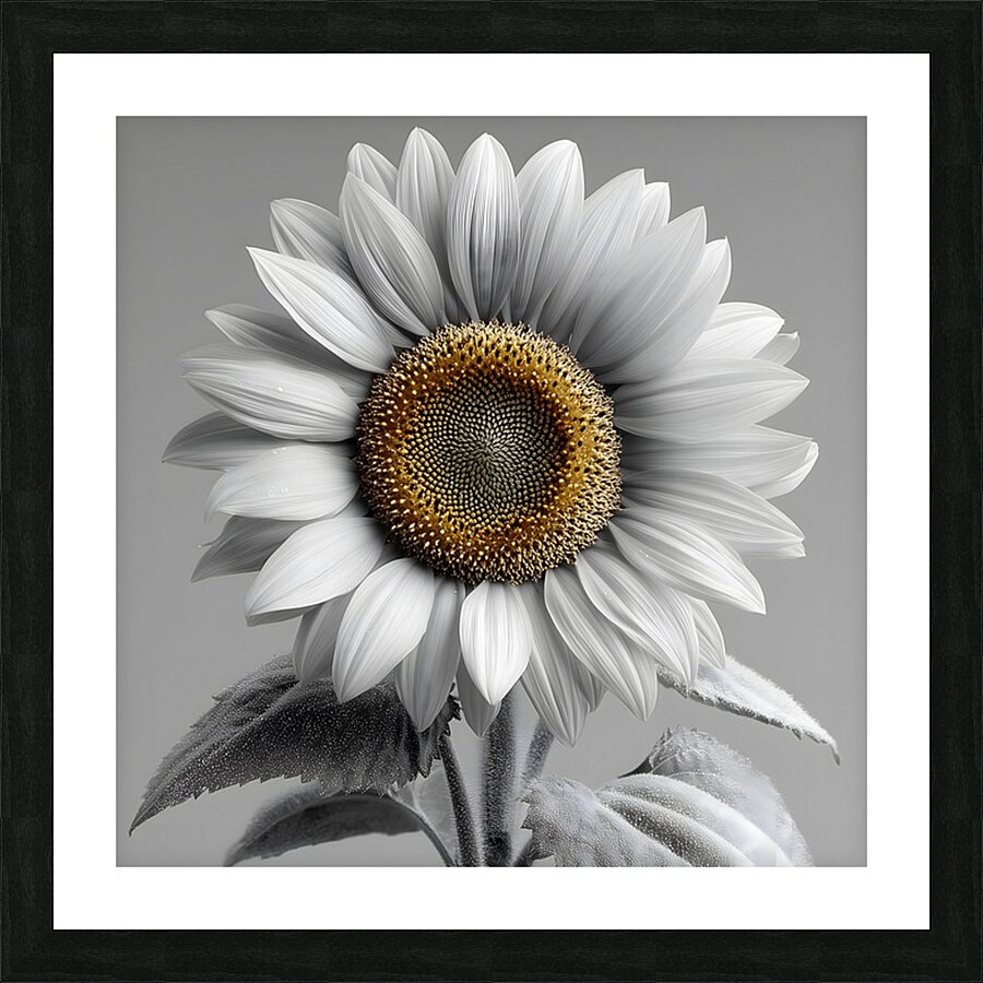 Sunflower Selfie 26 - Sunflower Portrait Art Prints Picture Frame print