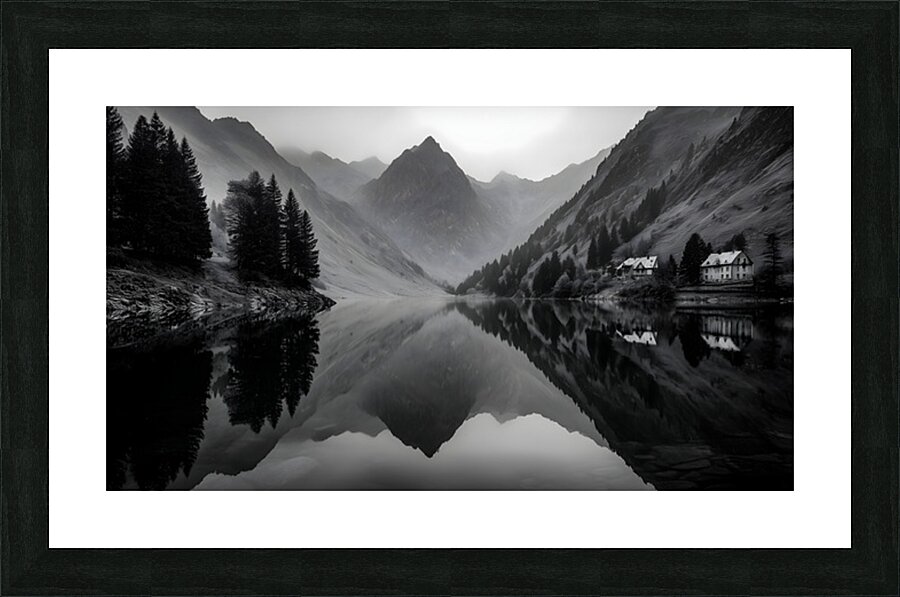 The Mirror Of Solitude - Monochrome Landscape Art Prints Impression et Cadre photo
