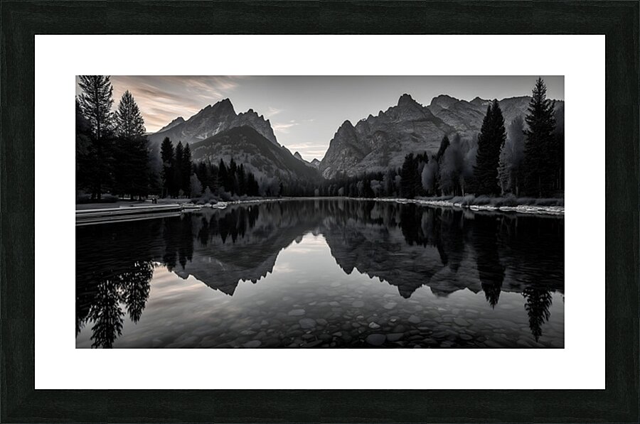 Rorschach Sunset - Modern Sunset Landscape Art Prints Picture Frame print