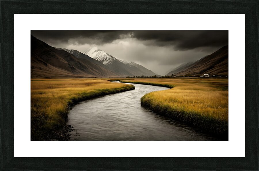 Where the Waters Run - Minimal Landscape Art Prints Impression et Cadre photo
