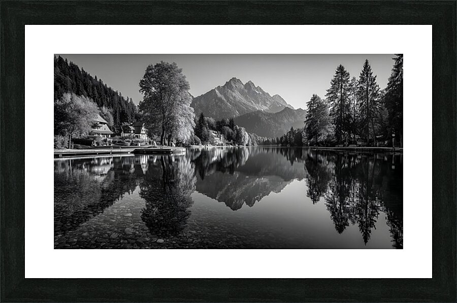 Reflected Dreams - Monochrome Landscape Art Prints Picture Frame print