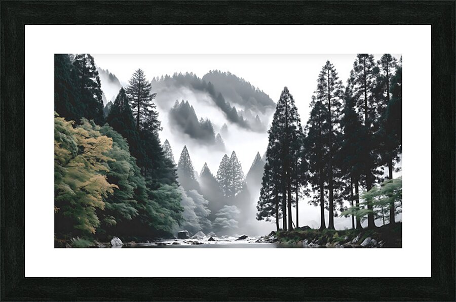 Under The Shroud - Monochrome Landscape Art Prints Picture Frame print