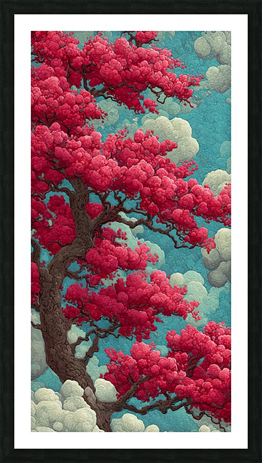Kumo Ni Saku 雲に咲く - Blooming In The Clouds - Japanese Floral Art Prints Picture Frame print