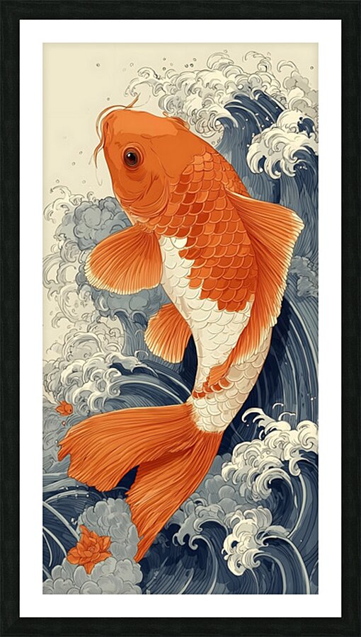 Tabi No Hajimari 旅の始まり - The Voyage Begins - Japanese Koi Art Prints Picture Frame print