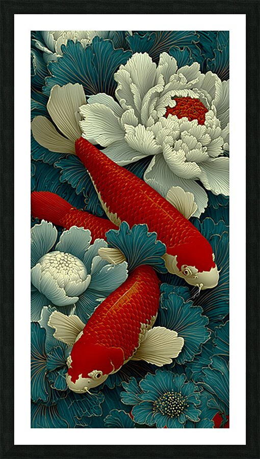 Seishin No Koun 精神の幸運 - Spiritual Good Fortune - Japanese Floral Art Prints Picture Frame print