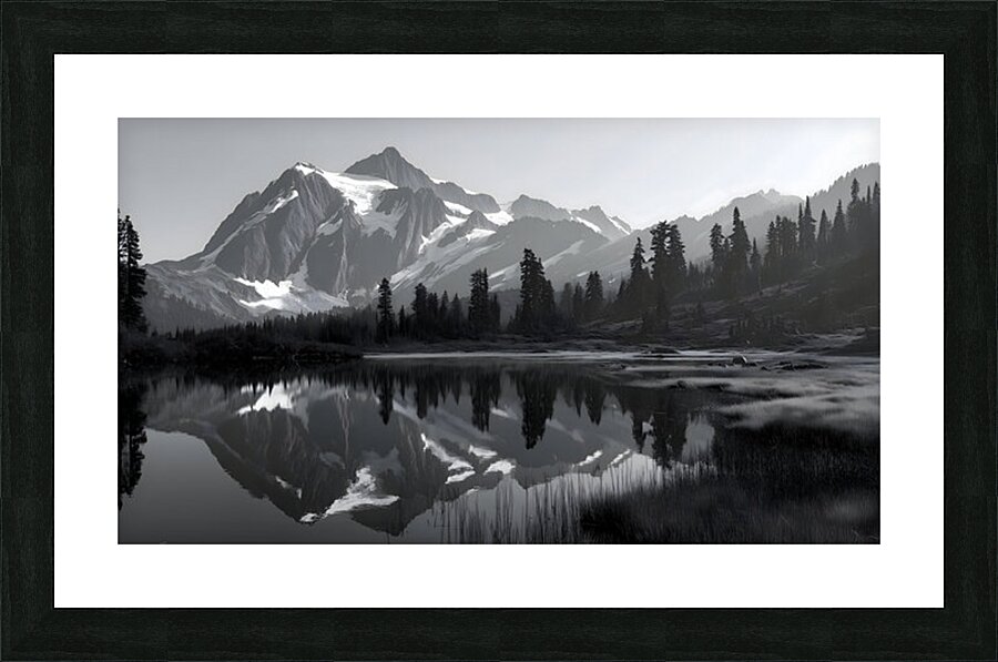Where Giants Sleep - Mountain Landscape Art Prints Picture Frame print