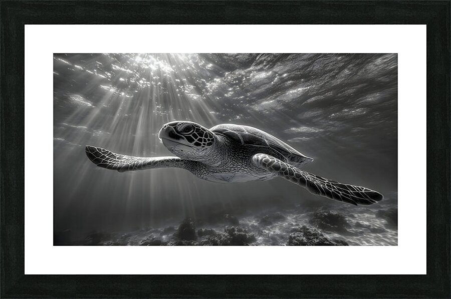 The Slow Path – Minimal Monochrome Art Print Picture Frame print