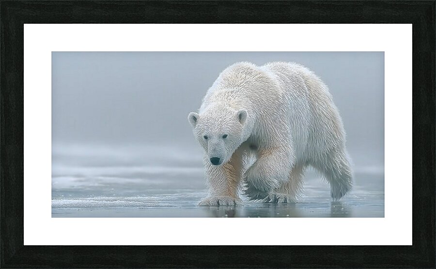 Ghost of the Tundra – Arctic Wildlife Art Print Picture Frame print