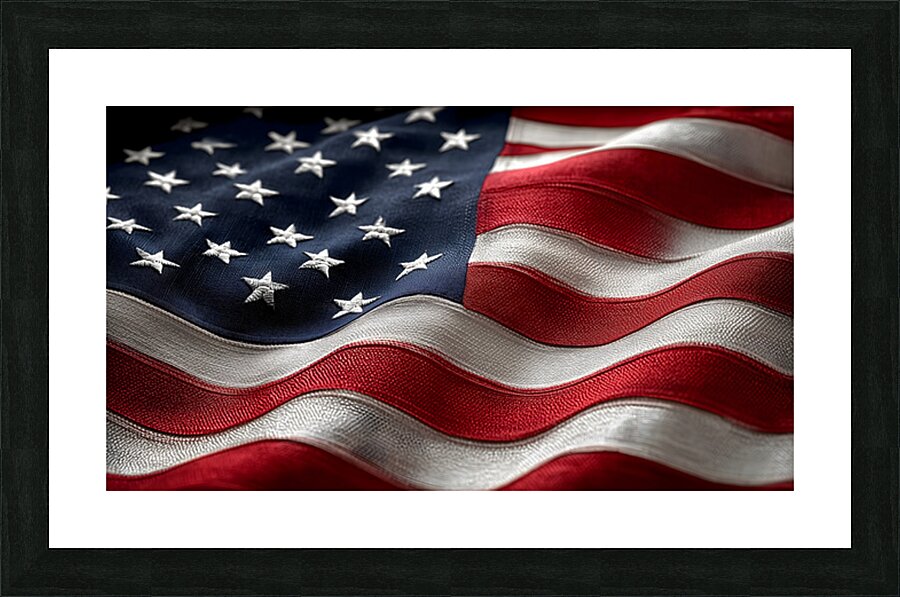 The Fabric of Freedom – Patriotic Flag Art Print Picture Frame print