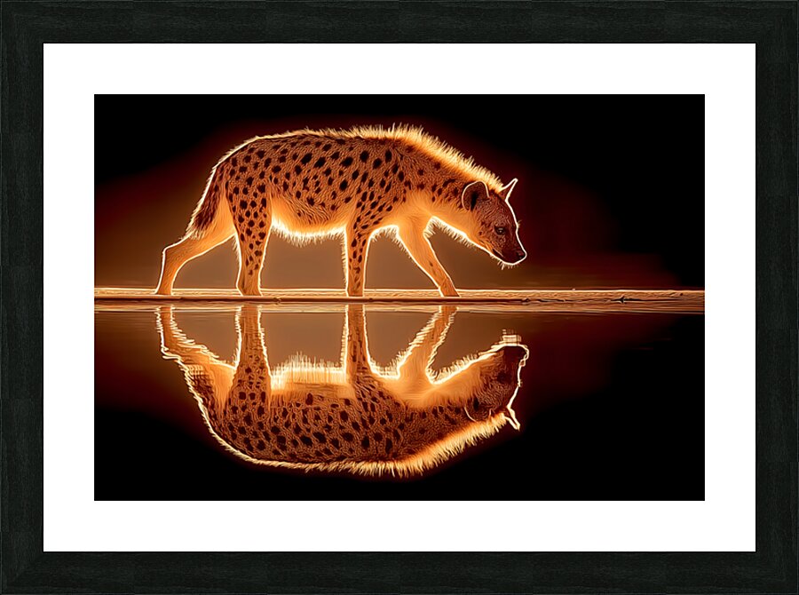 Ember Stalker – Hyena Reflection Print Picture Frame print