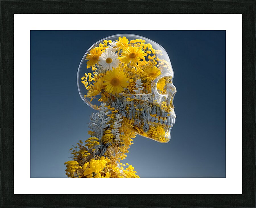 Thoughts in Bloom – Sugar Skull Art Print Picture Frame print