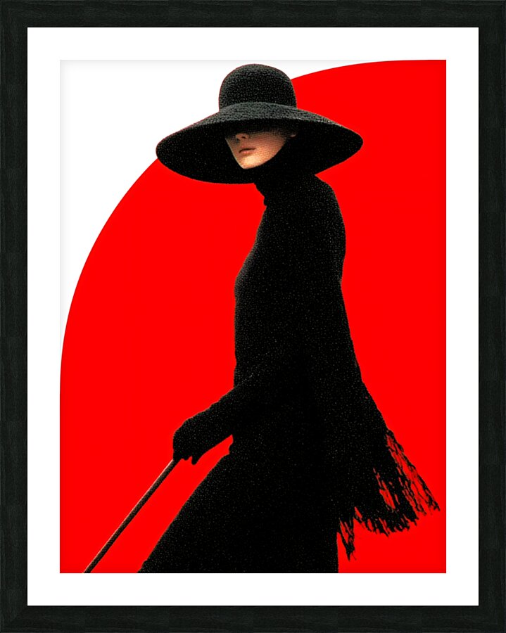 Lady of Mystery – Vintage Noir Fashion Art Print Picture Frame print