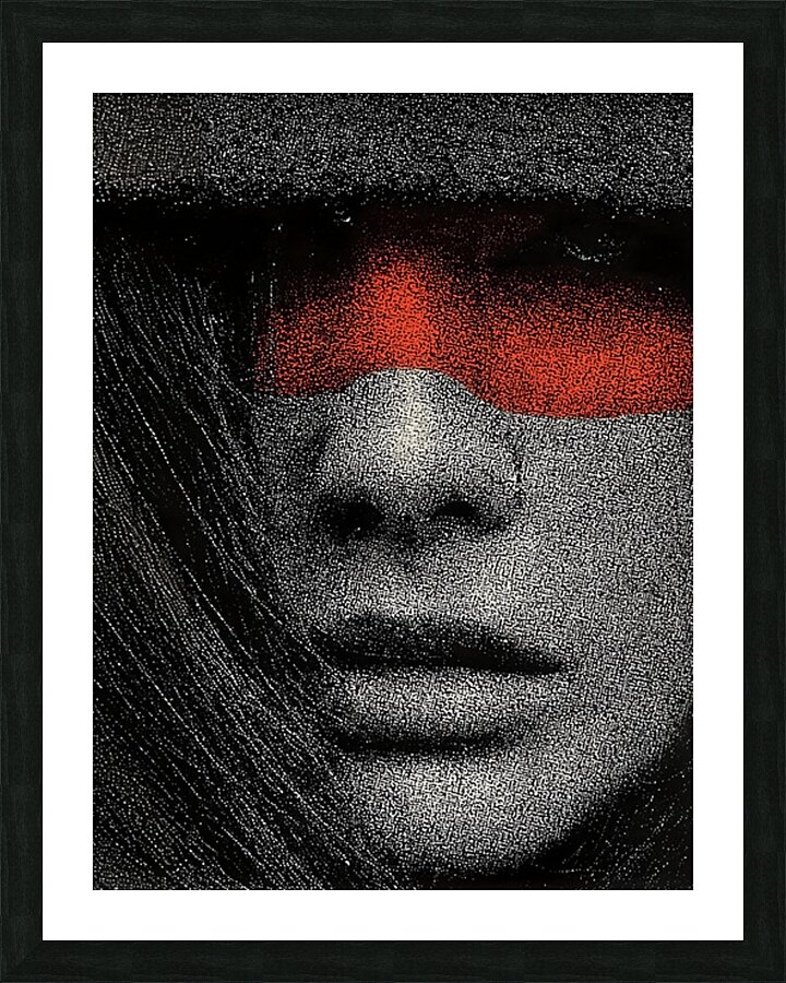 Beneath the Mask – Vintage Noir Portrait Art Print Picture Frame print