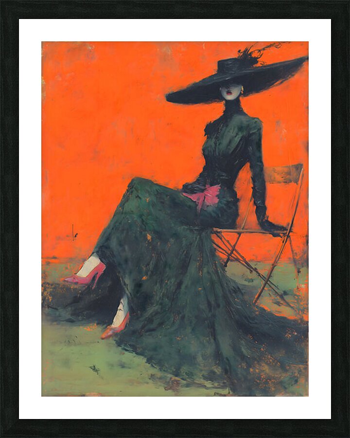 The Silence of Fashion – Vintage Editorial Portrait Art Print Picture Frame print