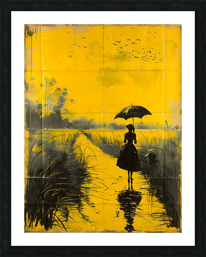 Silence at Sunset – Vintage Romantic Art Print Picture Frame print