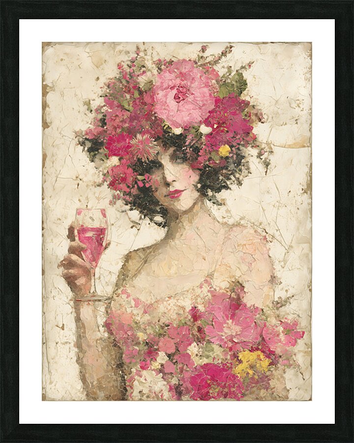 La Dame en Fleurs – The Lady in Bloom Vintage Poster Art Print Impression et Cadre photo