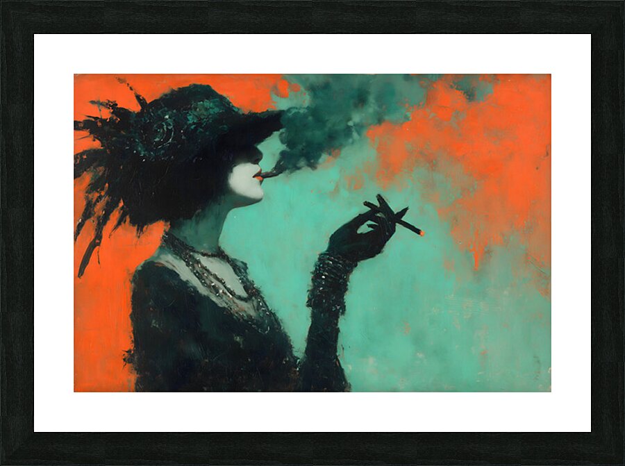 Sous le Chapeau Noir – Beneath the Black Hat Vintage Poster Art Print Picture Frame print