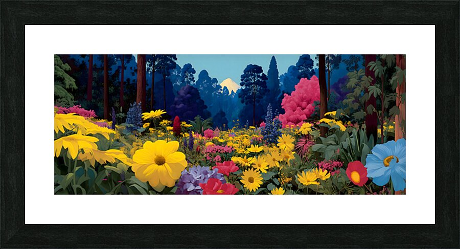 Vibe Bloom – Colorful Floral Art Print Picture Frame print