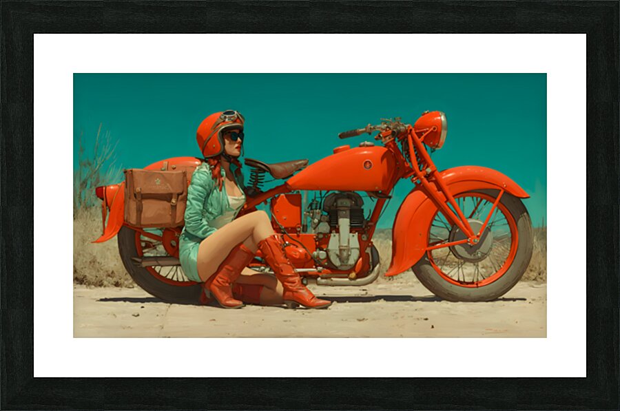 Geared – Vintage Cycling Poster Art Print Impression et Cadre photo