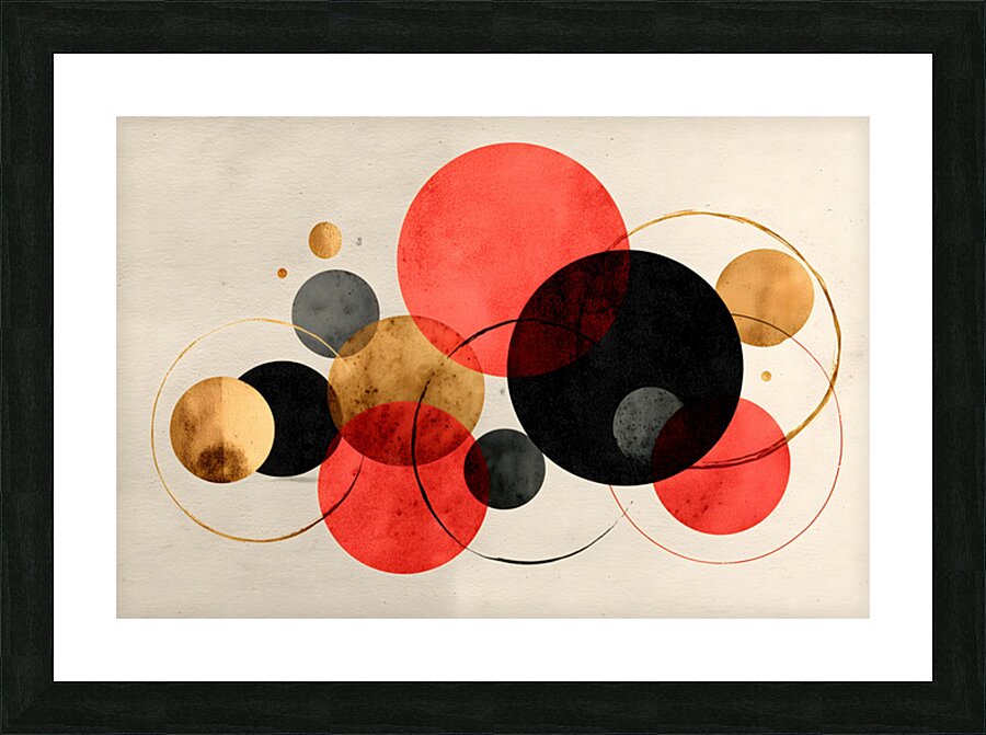 Celestial Orbits – Minimalist Geometry Art Print Picture Frame print