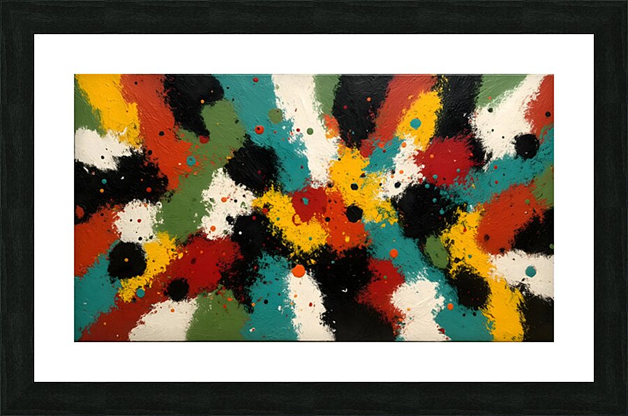 Burst Nexus – Abstract Color Burst Art Print Picture Frame print