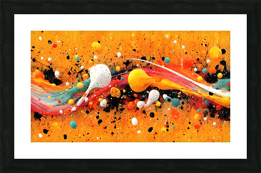 Molten Wave – Abstract Fluid Art Print Picture Frame print