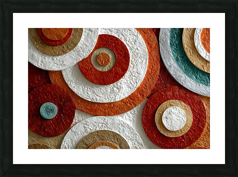 Terra Rings – Modern Geometric Art Print Picture Frame print