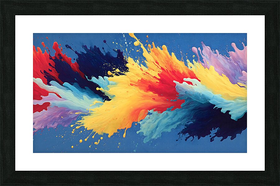 Prismatic Impact – Abstract Collision Art Print Picture Frame print