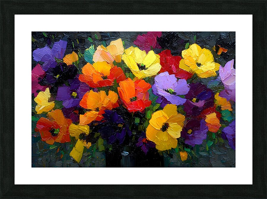 Bloom Rush – Floral Abstract Art Print Picture Frame print