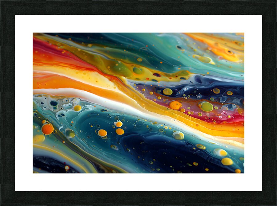 Nebula Runoff – Fluid Abstract Art Print Picture Frame print