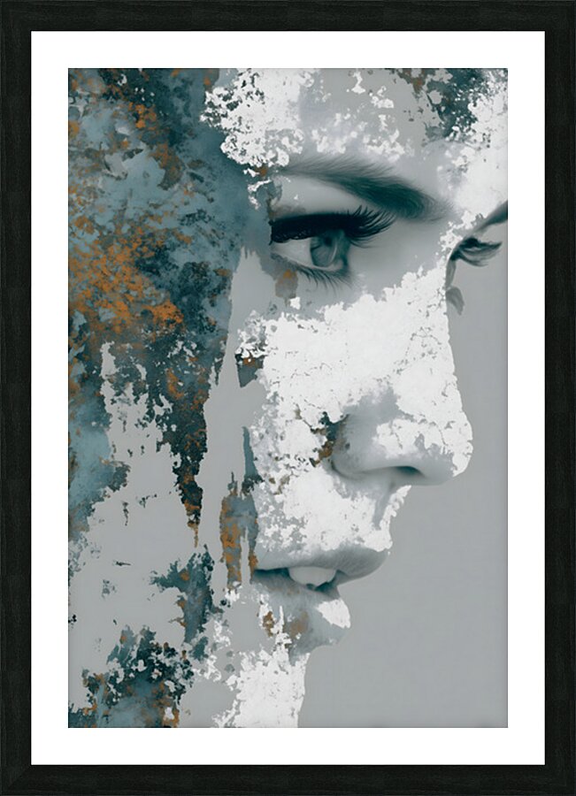 Weathered Profile – Women’s Portrait Art Print Impression et Cadre photo